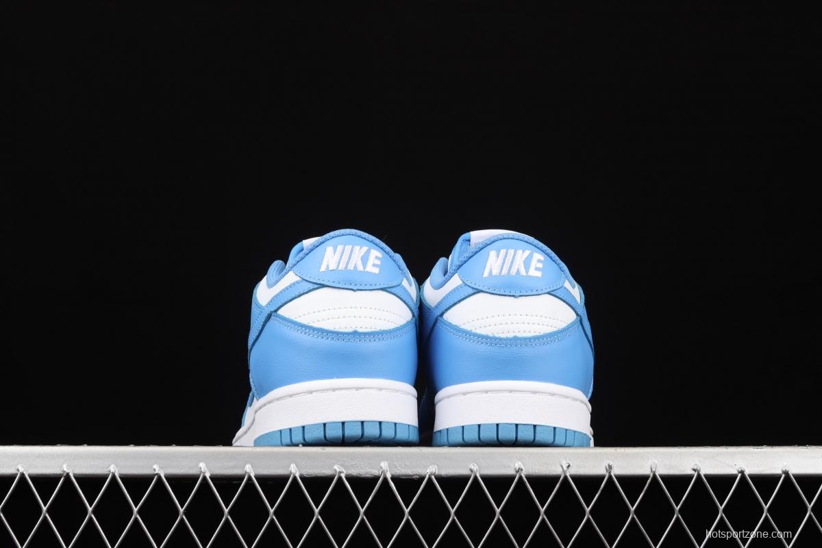 NIKE DUNK Low University Blue White Blue North Carolina White Blue Slam Dunk Series low side Leisure Sports Skateboard shoes DD1391-102