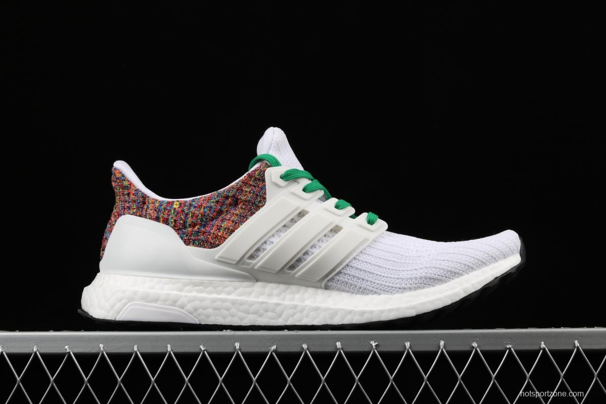 Adidas Ultra Boost 4.0das fourth generation knitted striped white rainbow UB # limited edition of Chengdu, a Chinese cultural city
