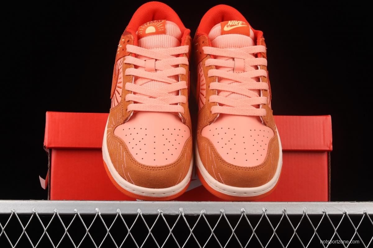 NIKE DUNK Low NH Orange-Crimson sunflower retro low-top leisure sports skateboard shoes DO6723-800