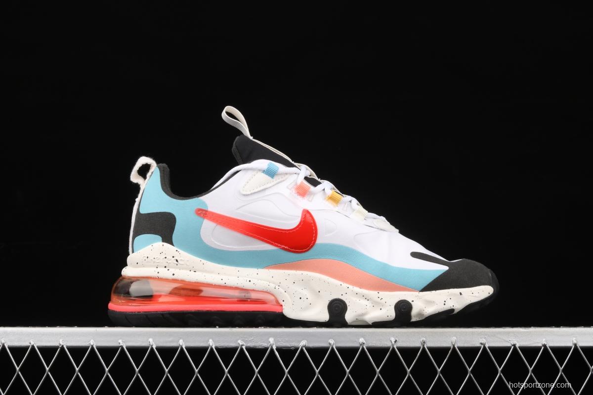 NIKE Air Max 270React new high-frequency mesh hollowing out function half-palm air cushion running shoes DD8498-161,