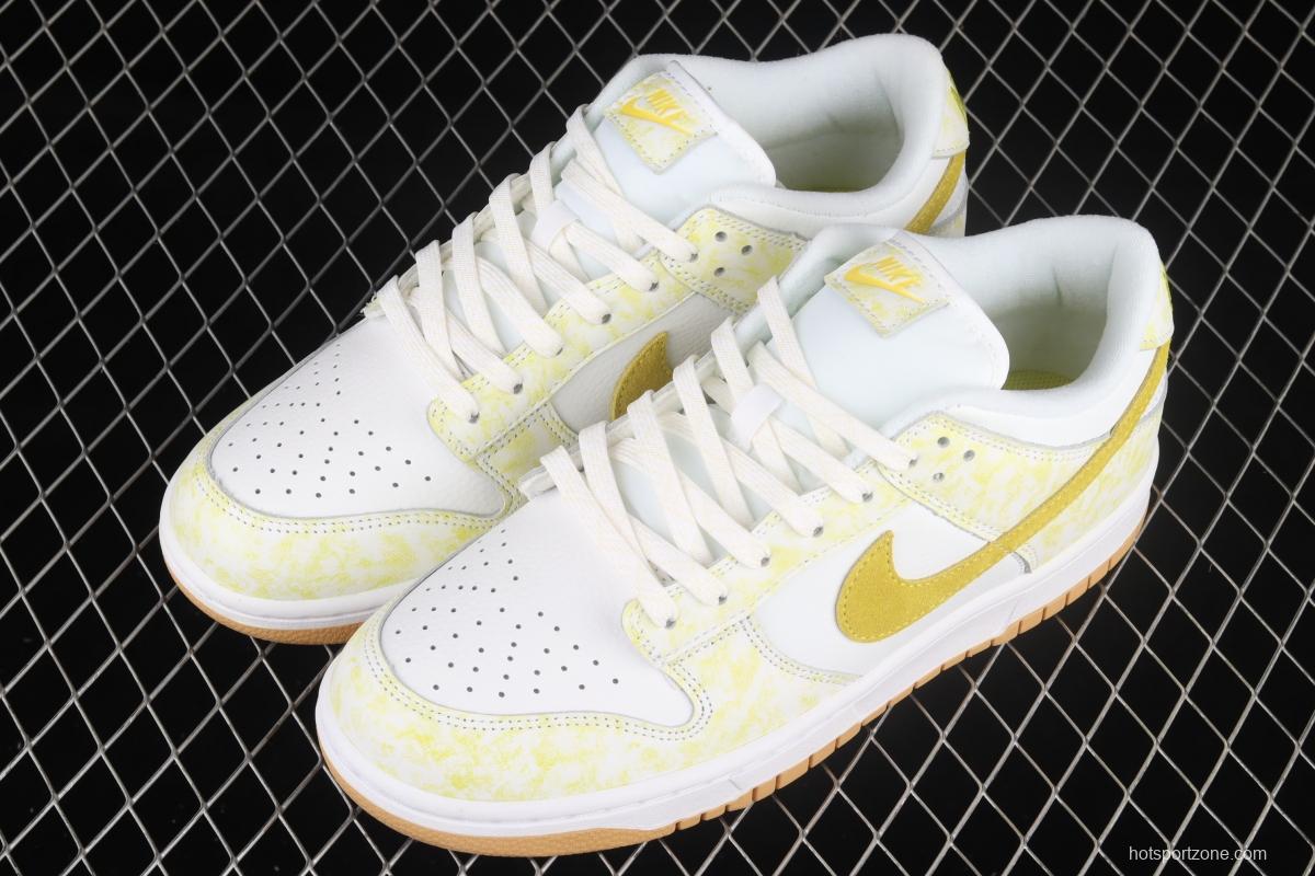 NIKE SB DUNK Low Prm yellow and white color SB buckle rebound fashion leisure board shoes DM9467-700