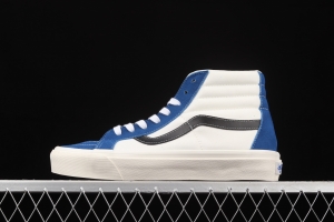 Vans Sk-Hi 38 DX blue-and-white high-top casual shoes VN0A4BVB21R