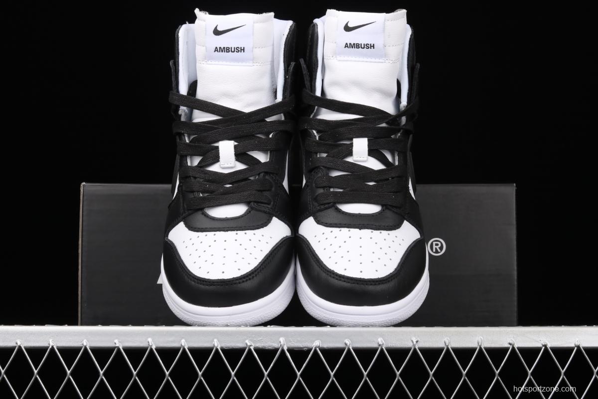 Ambush x NIKE DUNK High Black Wu Yifan Deng Ziqi same black and white high top casual board shoes CU7544-001