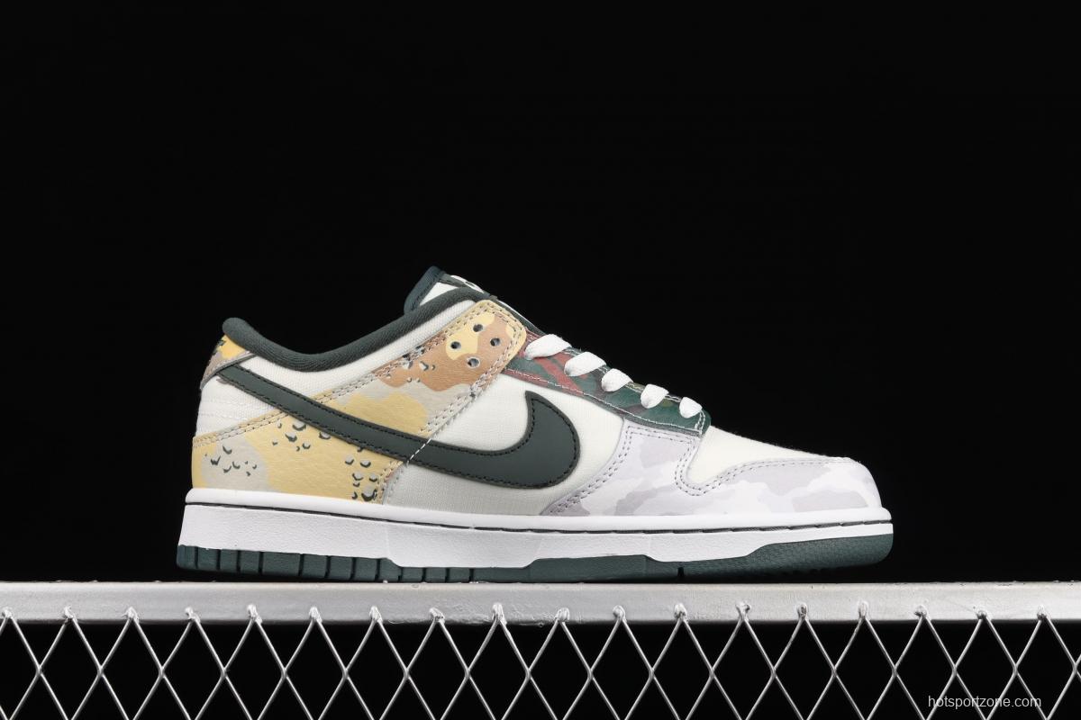 NIKE SB DUNK Low Russet Cedar camouflage asymmetrical mandarin duck dunk series retro low-side leisure sports skateboard shoes DH0957-100