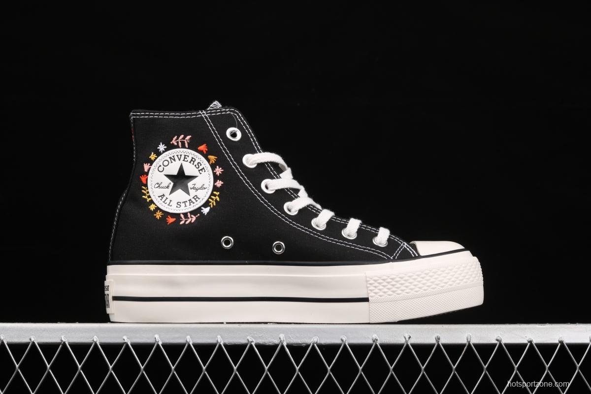 Converse All Star Lift fashionable thick-soled high-upper canvas shoes 571085C