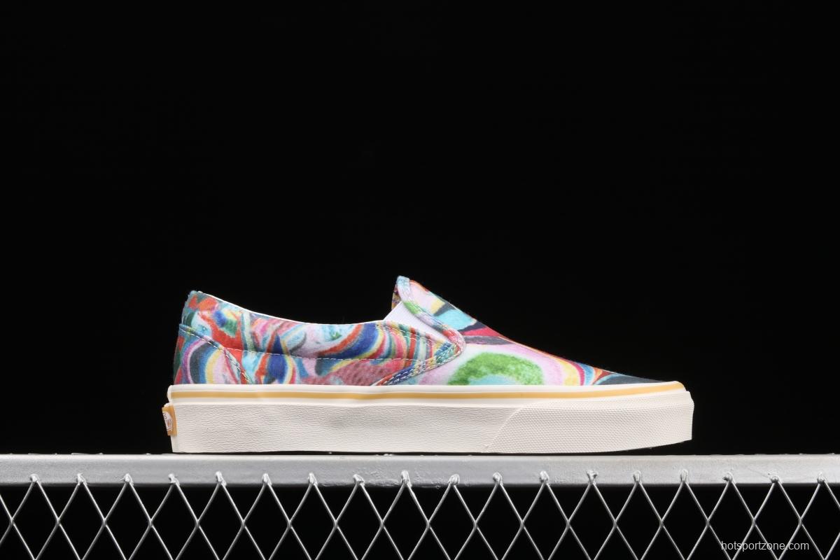 Vans Authentic SF color printing color sole environmental protection lazy man canvas board shoes VN0A3MU646B