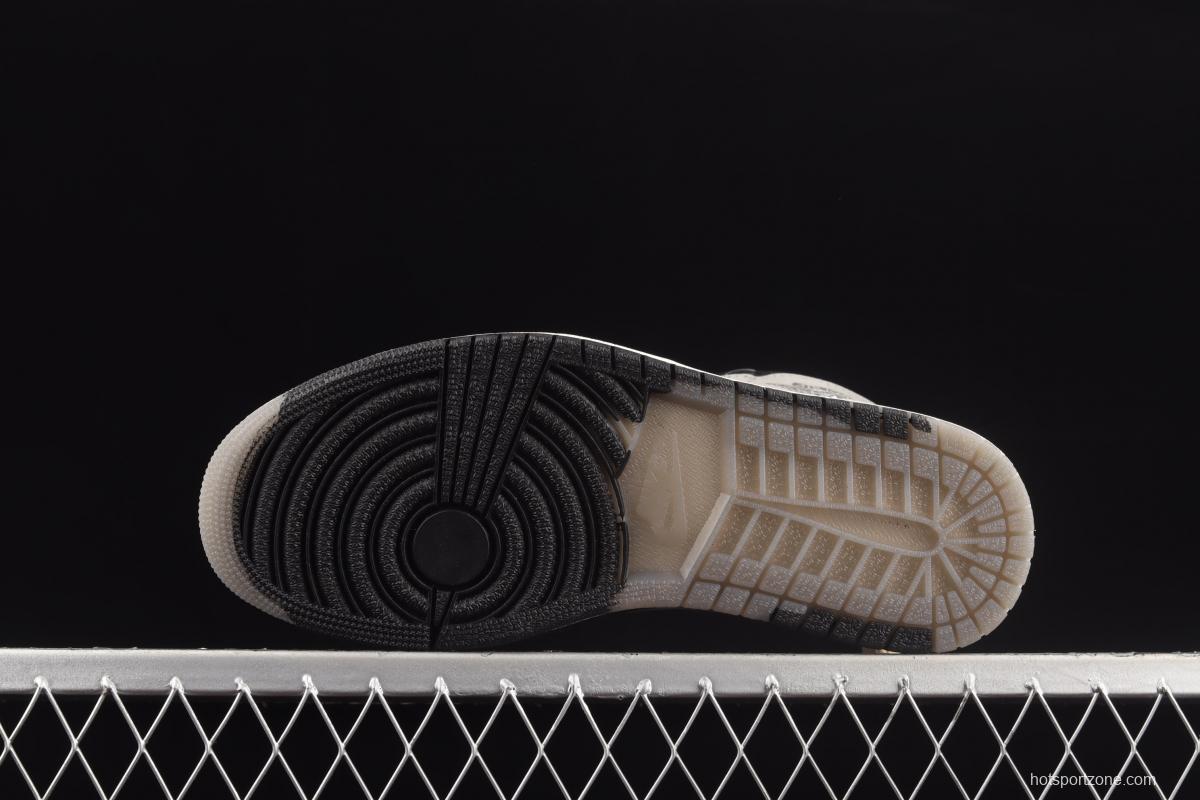 Air Jordan 1 Retro Premium Black and Grey 3M reflective High Top Basketball shoes DB2889-001