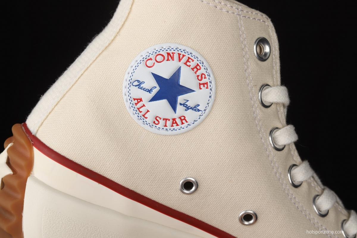 Converse Run Star Hike Converse cream rice rubber heightened thick soles shoes 171126C