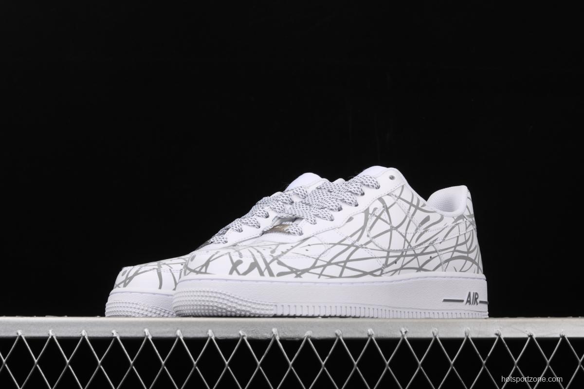 NIKE Air Force 1 Low classic 3M reflective low-top casual board shoes Nmuri 0299