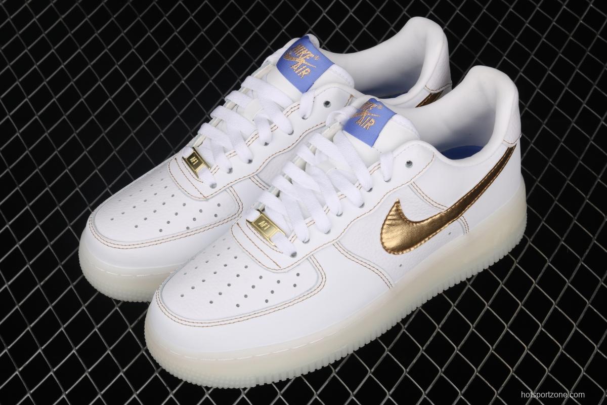 NIKE Air Force 1: 07 Low platinum hook rubber transparent soles and low upper shoes CJ1686-130