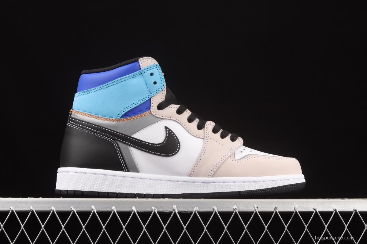 Air Jordan 1 High OG Pro Total Orange 3M blue and white stitched high top basketball shoes DC6515-100