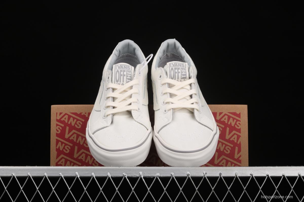Vans Sk8-Low beige low-top embroidered coconut casual canvas shoes VN0A4UWI4WT