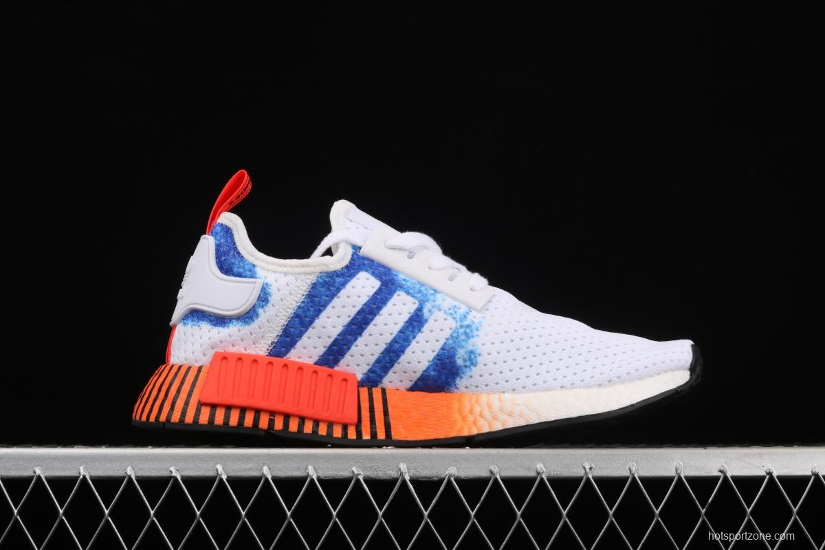 Adidas NMD R1 Boost V2 FY5886 second generation elastic knitted surface popcorn running shoes
