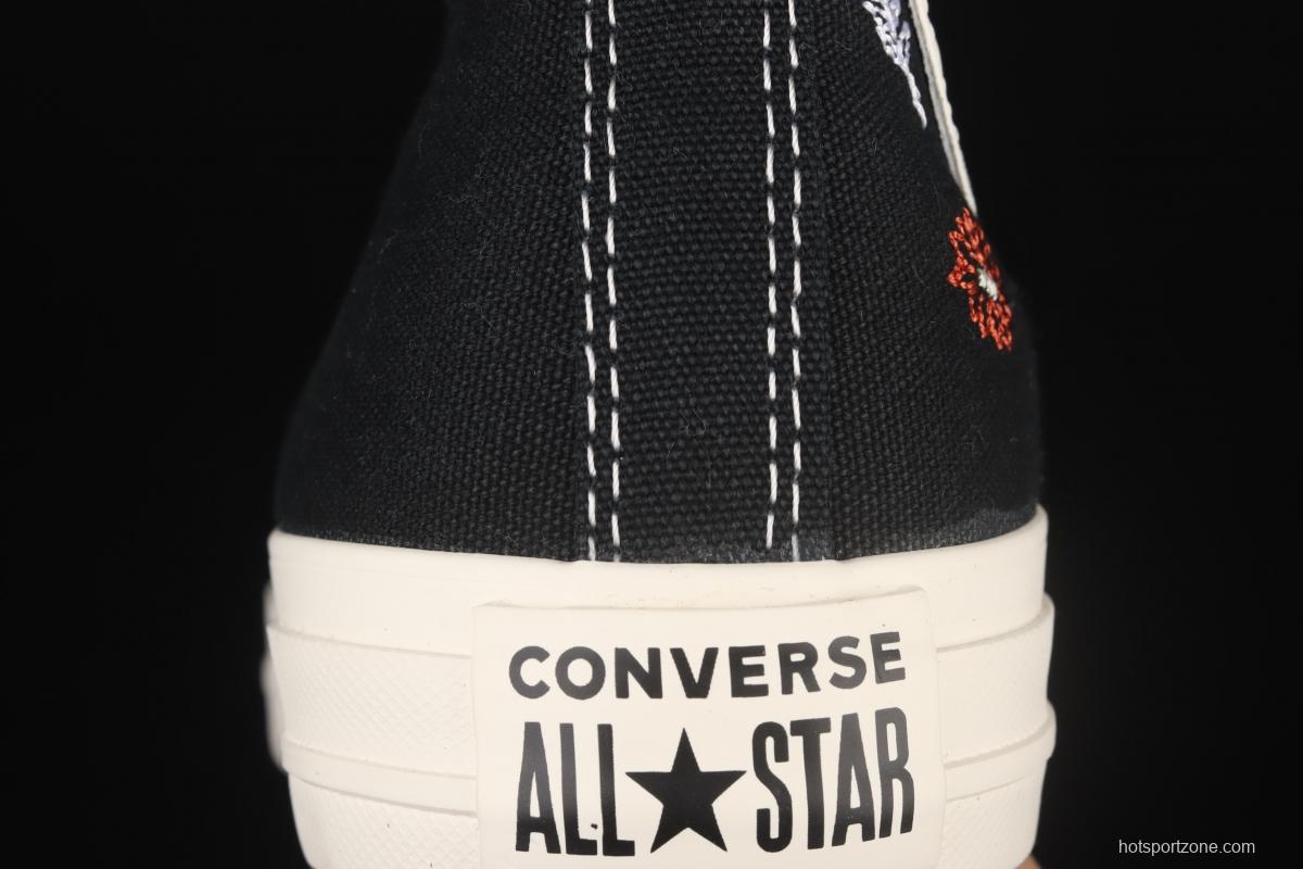 Converse Chuck 70s embroidered floret high top casual board shoes A01585C