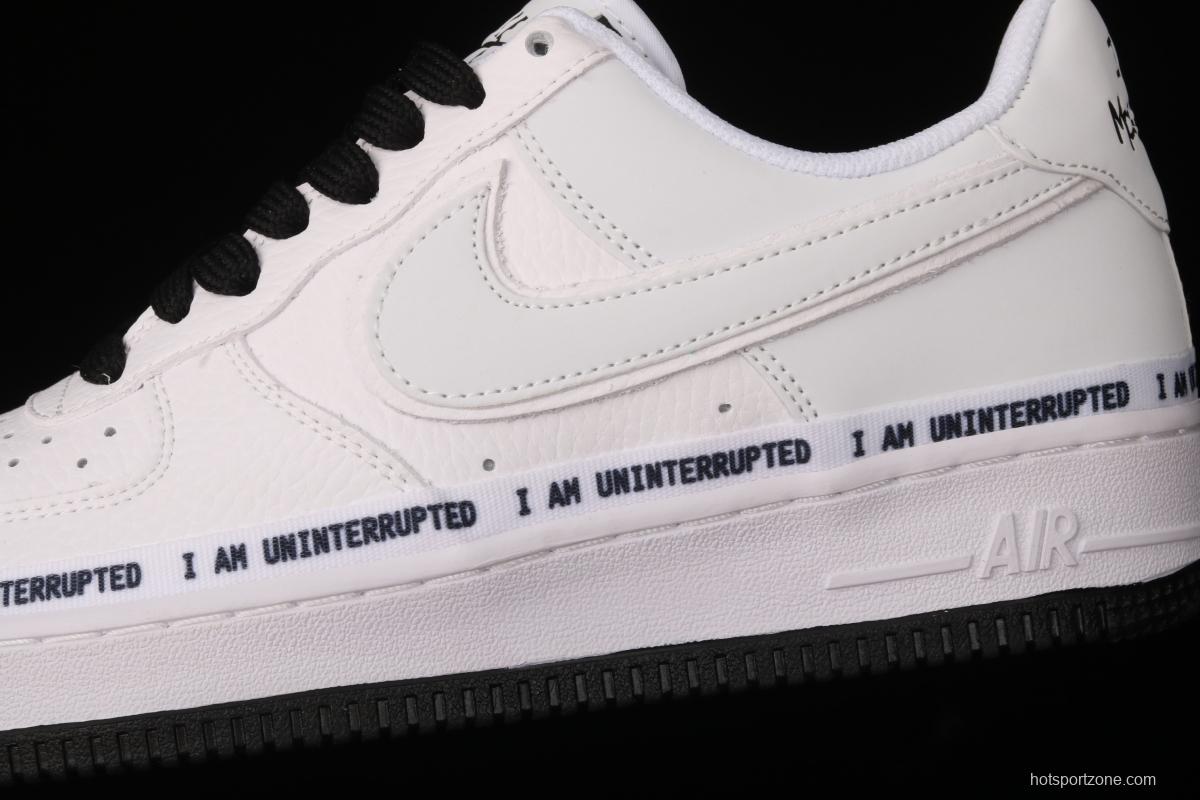 NIKE Air Force 1x 07 Low x Uniterrupted white and blue graffiti James co-signed the same 3M reflective low-top leisure sports board shoes 352267-801