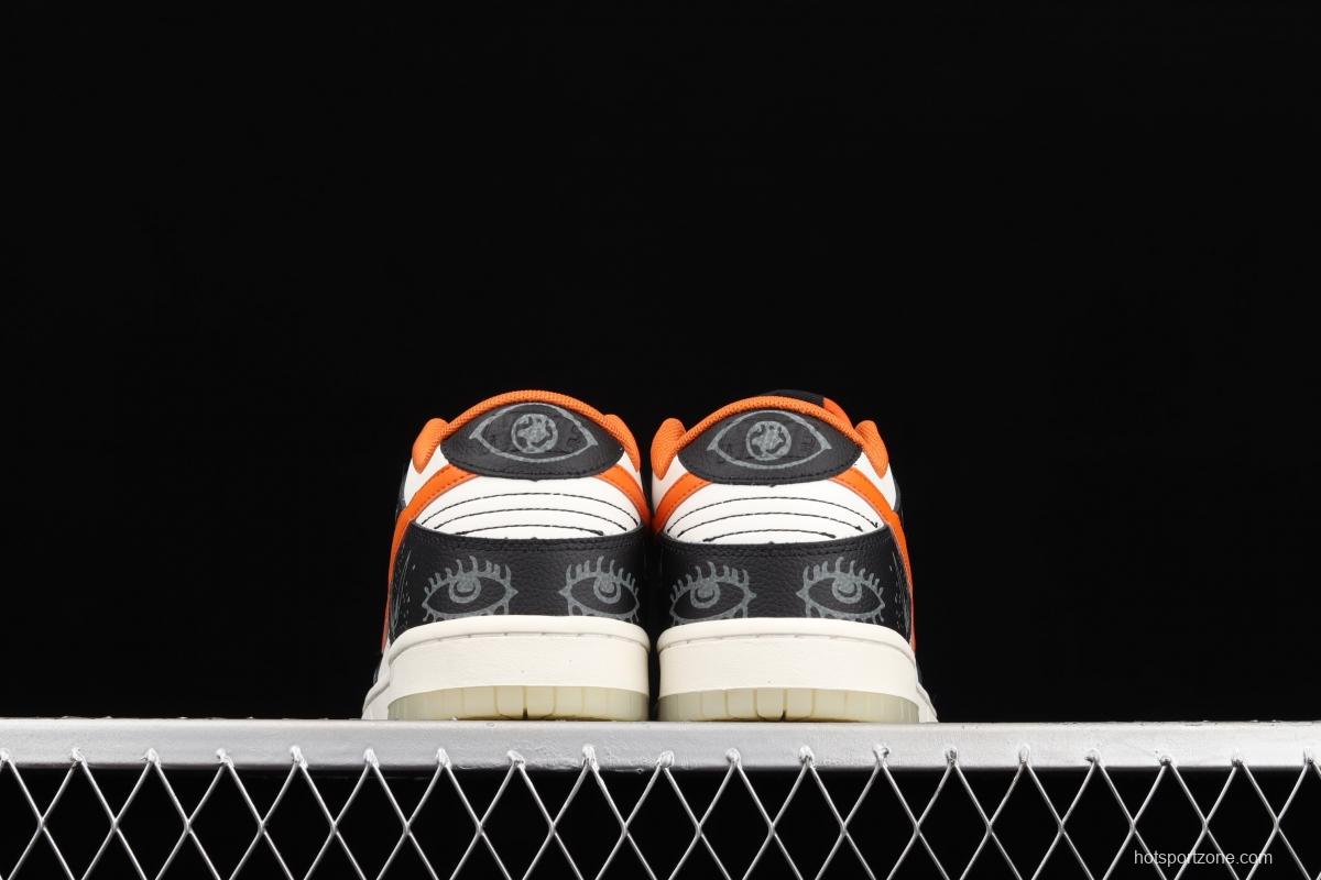 NIKE SB DUNK Low Halloween black, white and orange luminous Halloween SB rebound fashion casual board shoes DD3357-100