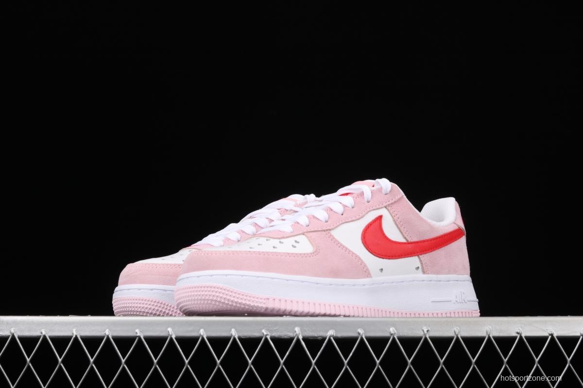 NIKE Air Force 11607 QS Pink Valentine's Day PEACEMINUSONE same style DD3384-600