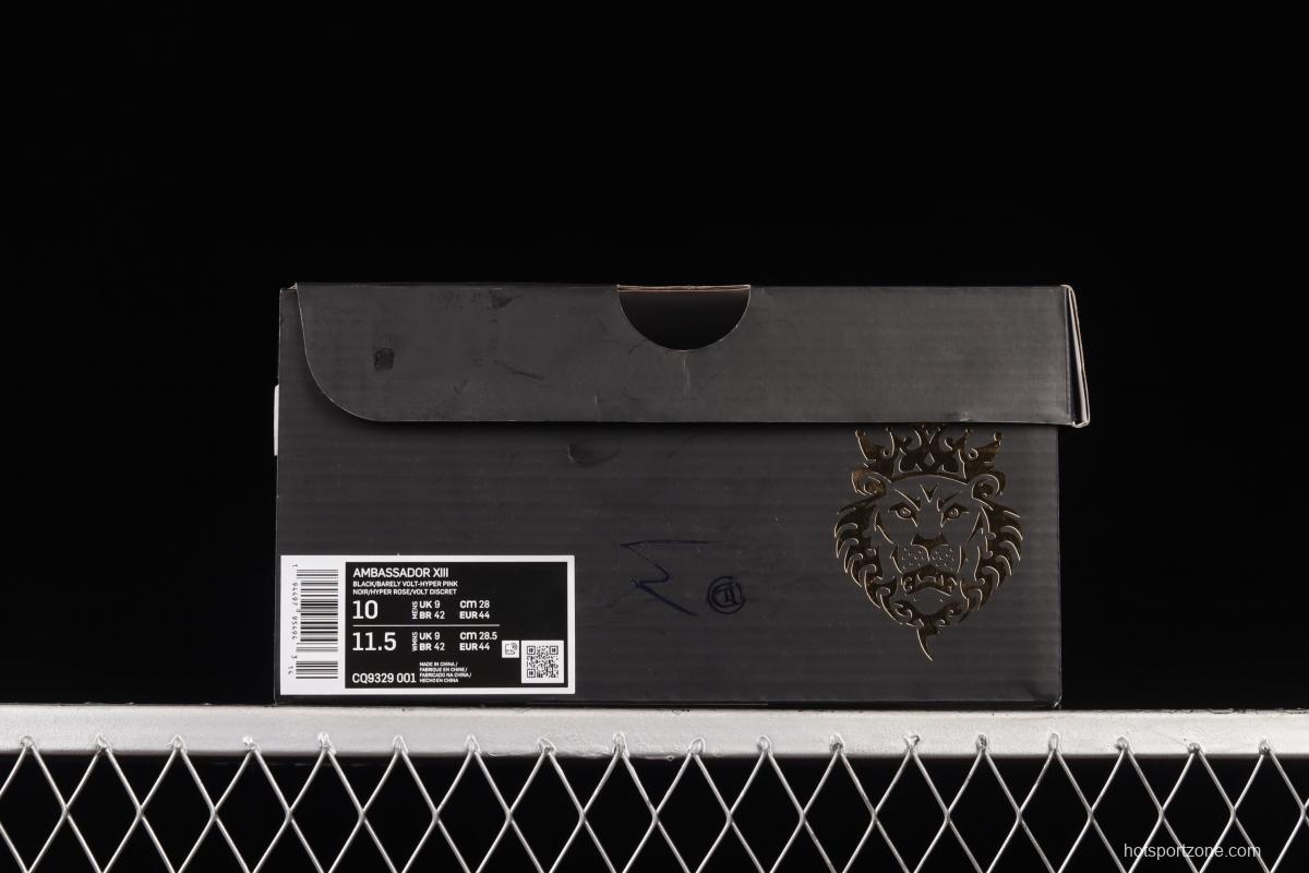 NIKE LeBron AmbassAdidasor XIII Empire JAdidase noctilucent black powder low-side actual basketball shoes CQ9329-001