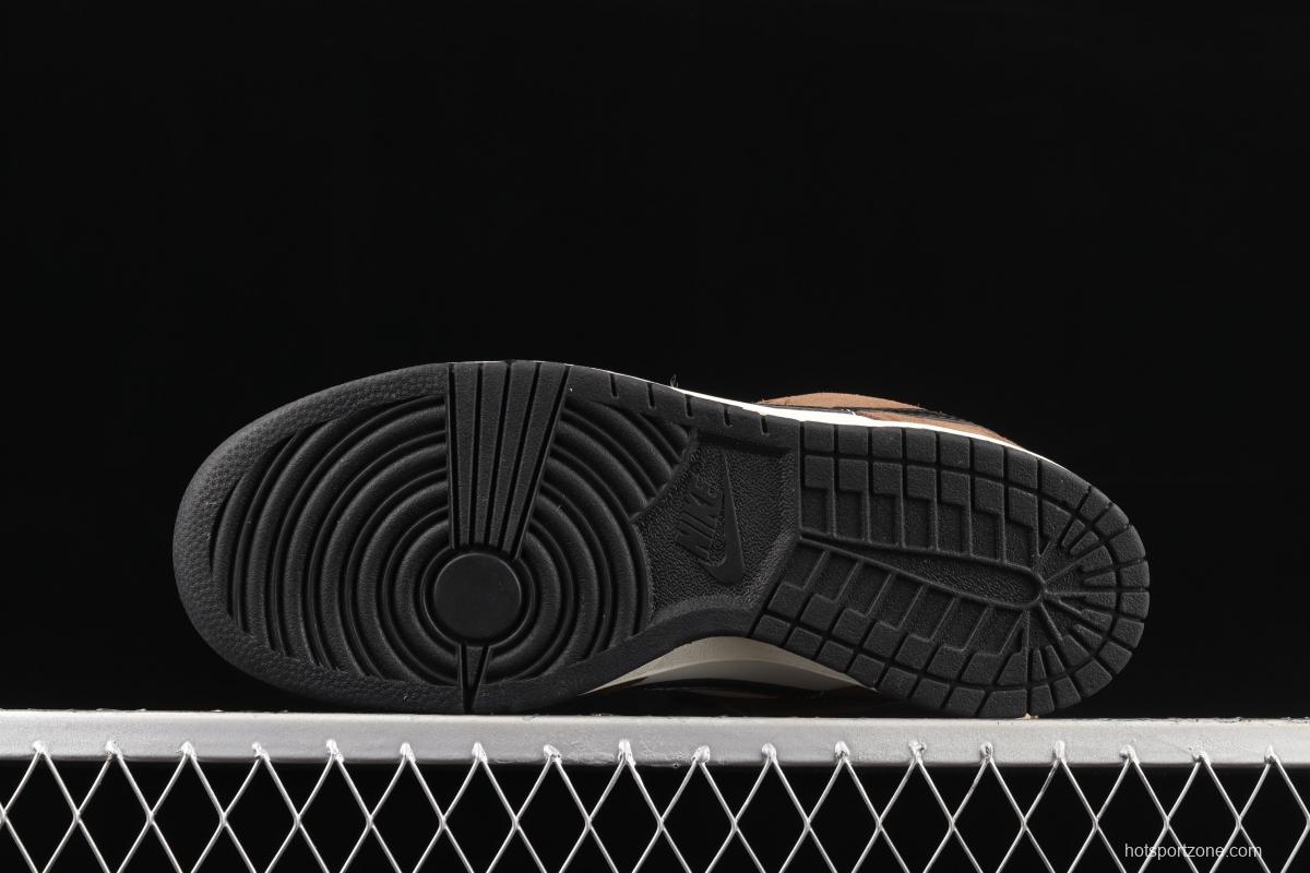 NIKE SB DUNK Low Pro Trail End Brown turn hair brown, white and black snake pattern dunk series low side leisure sports skateboard shoes 304292-102