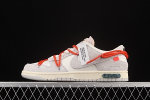 OFF-White x NIKE DUNK Low 12 of 50 OW suede SB buckle rebound fashion casual board shoes DJ0950-118