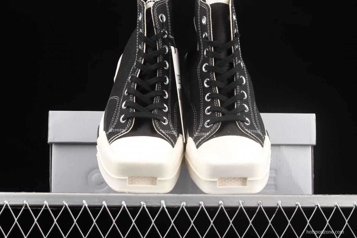 Rick Owens Drkshdw x Converse Turbodrk Hi square head co-named high-top canvas shoes 172344C