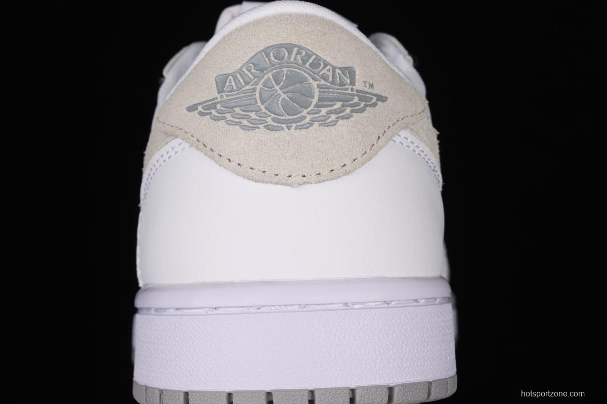 Air Jordan 1 Low OG white-gray low-top basketball shoes CZ0858-100