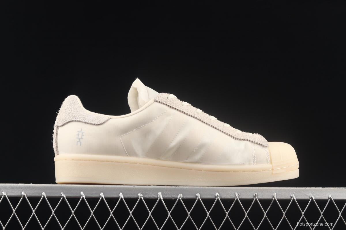 Eason x Adidas Originals Superstar FX8116 shell head joint style ginkgo jelly leisure board shoes