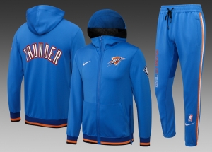 21 22 Manchester City Full Zipper Tracksuit Hoodie NBA Oklahoma City Thunder Enamel blue H0104#