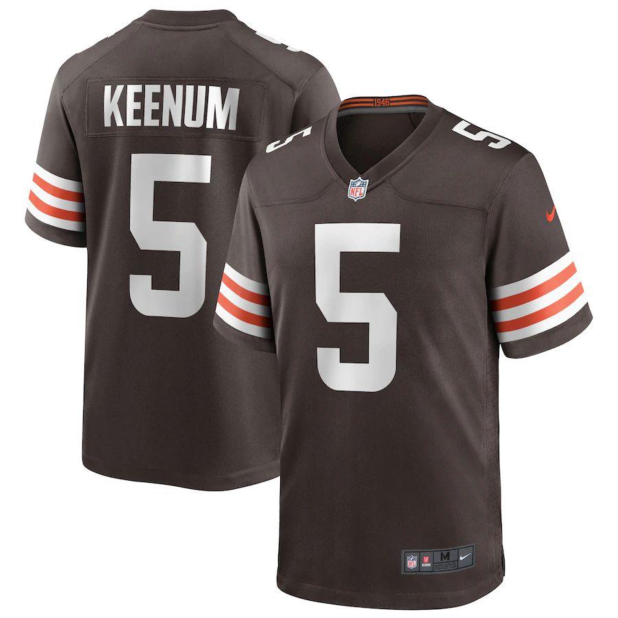 Men's Case Keenum Brown Player Limited Team Jersey