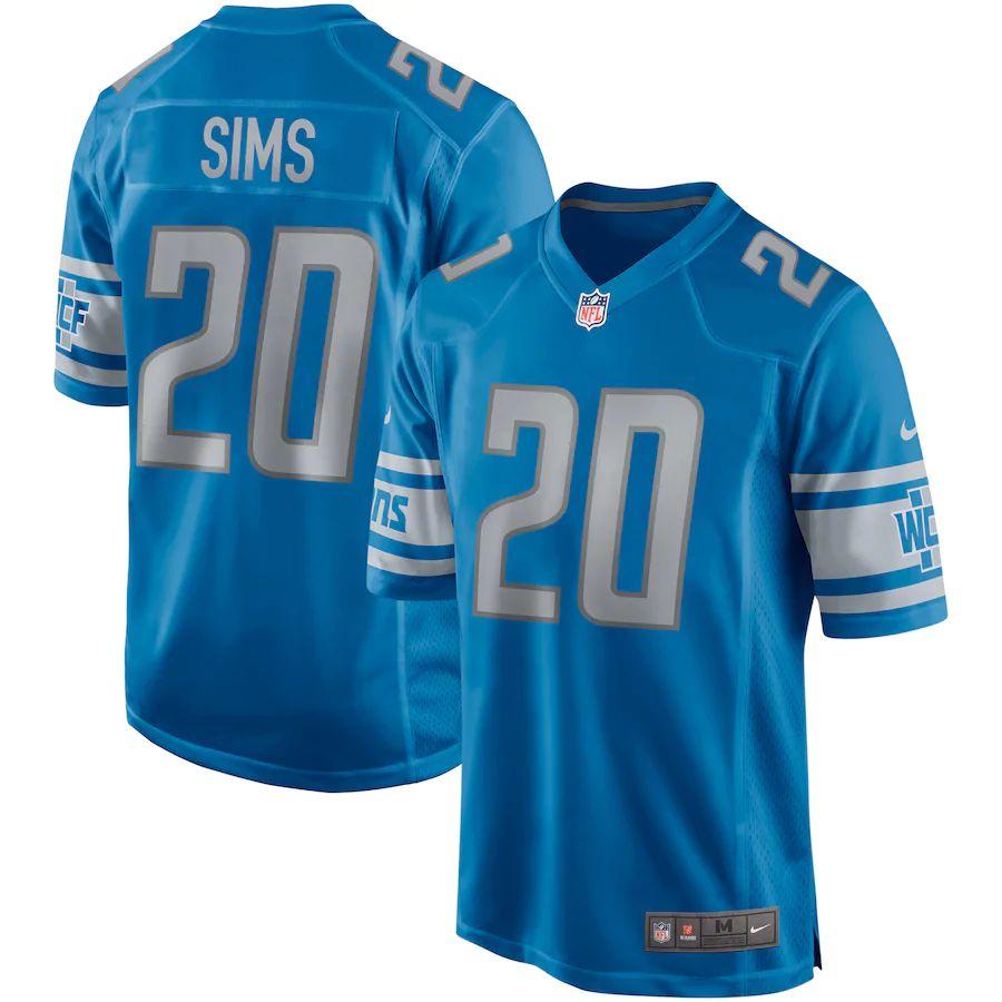 Men's Billy Sims Blue Retired Player Limited Team Jersey