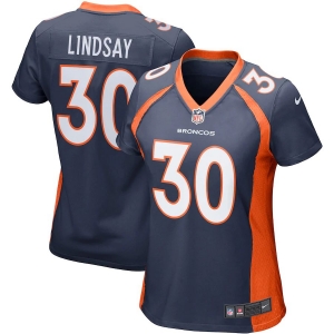 Women's Phillip Lindsay Navy Player Limited Team Jersey
