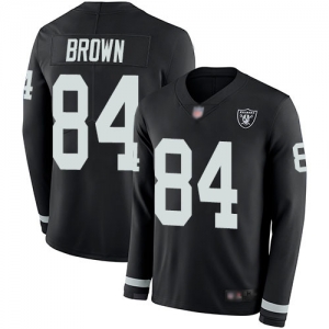 Men's Antonio Brown Black Therma Long Sleeve Player Limited Team Jersey
