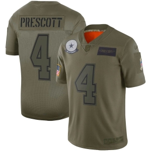 Youth Dak Prescott Olive 2019 Salute to Service Player Limited Team Jersey