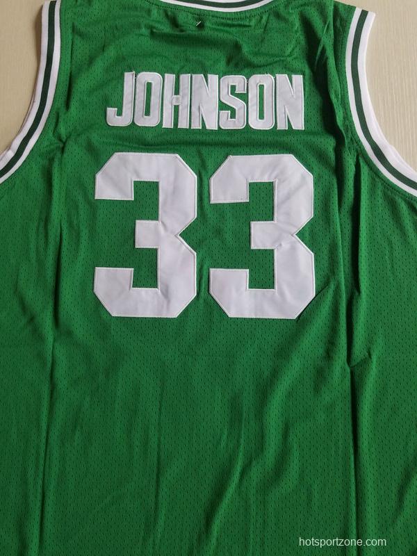 Magic Johnson 33 Michigan State College Green Basketball Jersey