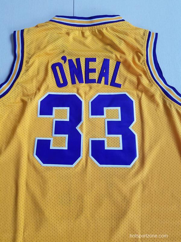 Shaquille O'Neal 33 LSU College Yellow Basketball Jersey