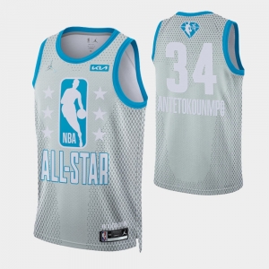 Adult 2022 All-Star Giannis Antetokounmpo Gray Jersey