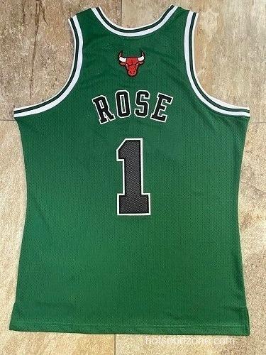 Men's Derrick Rose Green Retro Classic Team Jersey