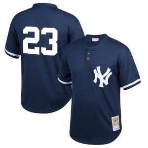Youth Don Mattingly Navy Cooperstown Collection Mesh Batting Practice Throwback Jersey