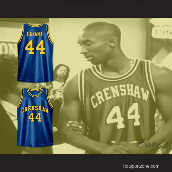 Bryant 44 Crenshaw High School Blue Basketball Jersey