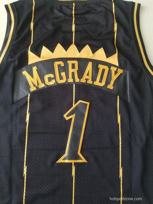 Tracy McGrady 1 1998-99 Throwback Classics Black Golden Edition Jersey