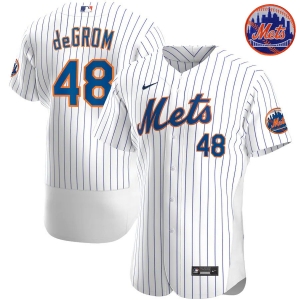 Men's Jacob deGrom White Home 2020 Authentic Player Team Jersey