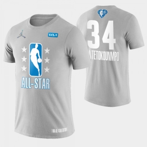 Adult Giannis Antetokounmpo Gray 2022 All-Star Game Name &amp; Number T-Shirt