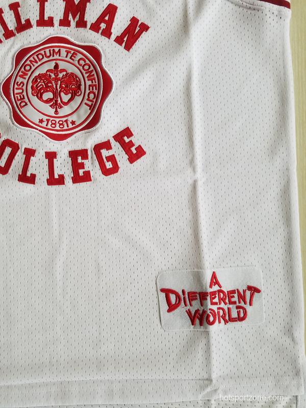 Dwayne Wayne 9 Hillman College Theater White Basketball Jersey A Different World