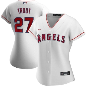 Women's Mike Trout White Home 2020 Player Team Jersey