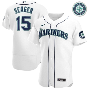 Men's Kyle Seager White Home 2020 Authentic Player Team Jersey
