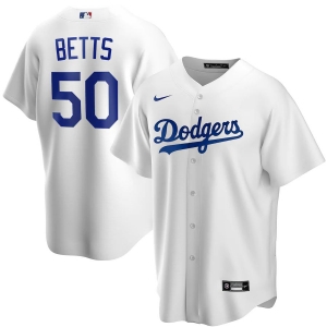 Men's Mookie Betts White 2020 Home Official Player Team Jersey