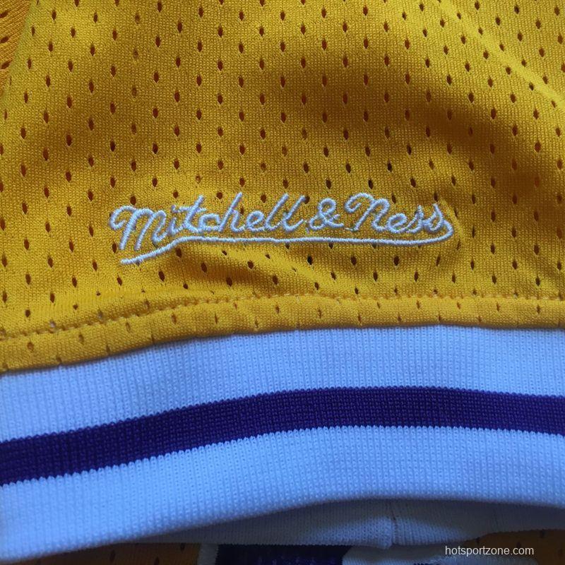 Men's LeBron James Yellow Retro Classic Team Short Sleeve Jersey