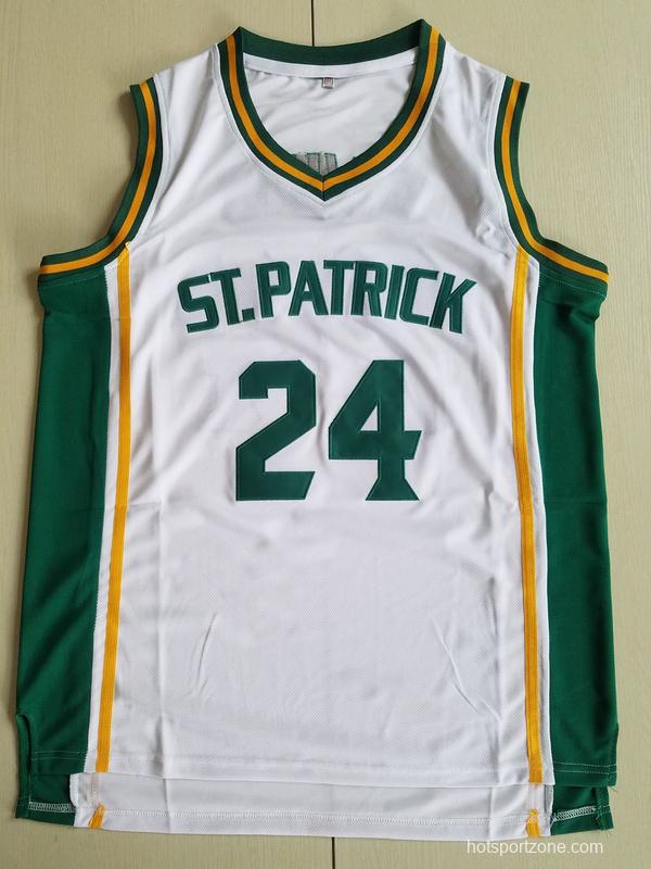 Kyrie Irving 24 St. Patrick High School White Basketball Jersey