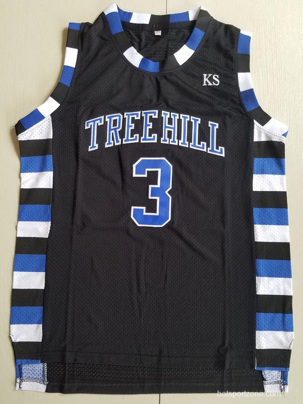 Antwon Skills Taylor 3 One Tree Hill Ravens Black Basketball Jersey