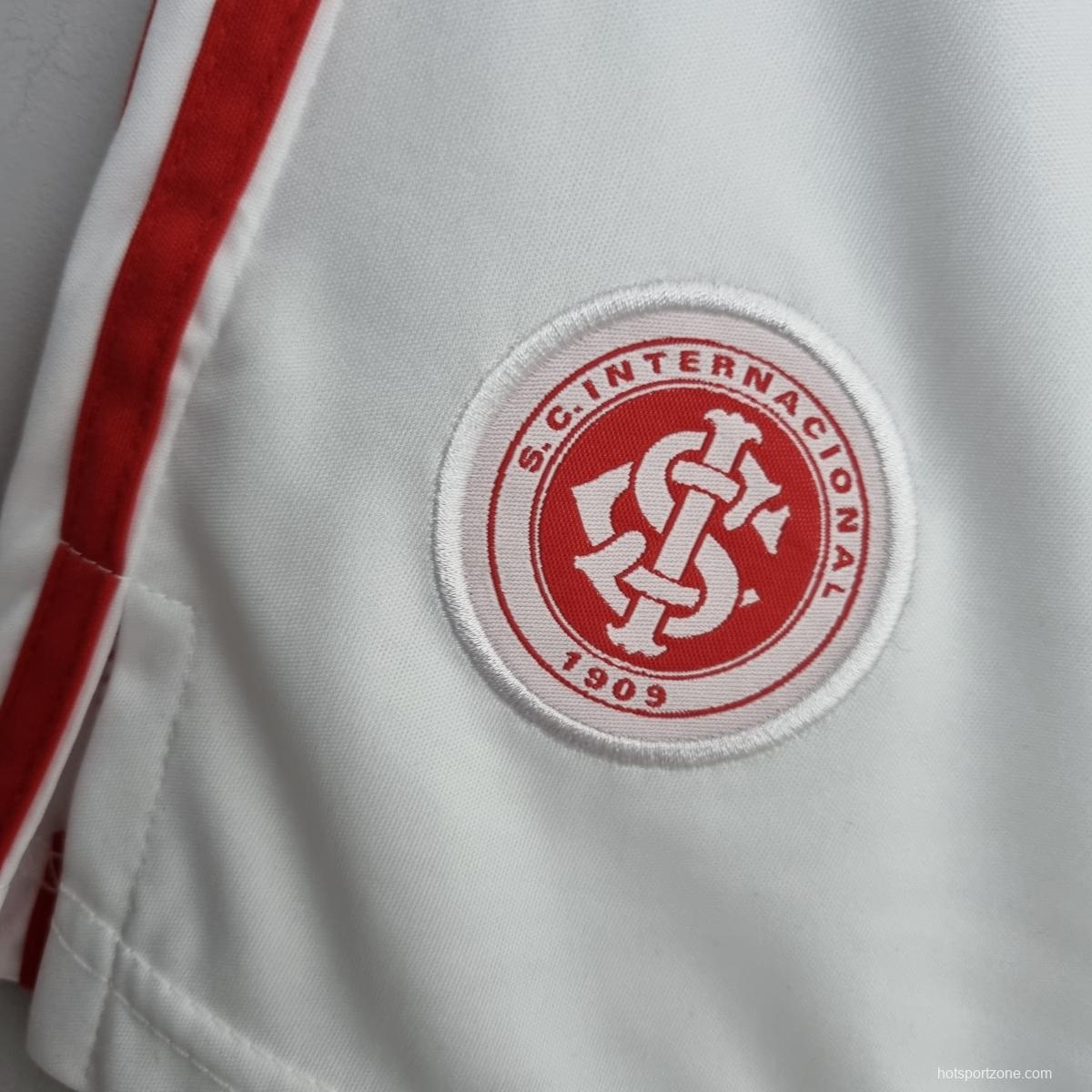 22/23 Internacional Shorts White Soccer Jersey